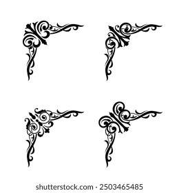 Classic Vintage Baroque Victorian Frames Separator Elements Classic Wedding Invitation
