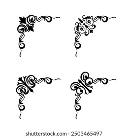 Classic Vintage Baroque Victorian Frames Separator Elements Classic Wedding Invitation