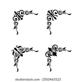 Classic Vintage Baroque Victorian Frames Separator Elements Classic Wedding Invitation