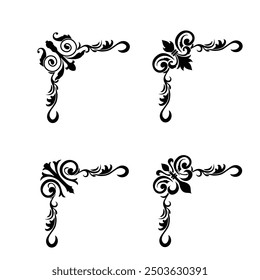 Classic Vintage Baroque Victorian Frames Separator Elements Classic Wedding Invitation