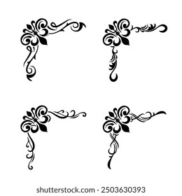 Classic Vintage Baroque Victorian Frames Separator Elements Classic Wedding Invitation