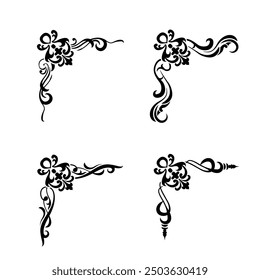Classic Vintage Baroque Victorian Frames Separator Elements Classic Wedding Invitation