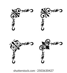 Classic Vintage Baroque Victorian Frames Separator Elements Classic Wedding Invitation