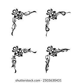 Classic Vintage Baroque Victorian Frames Separator Elements Classic Wedding Invitation