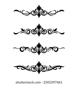 Classic Vintage Baroque Victorian Frames Separator Elements Classic Wedding Invitation