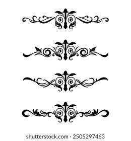 Classic Vintage Baroque Victorian Frames Separator Elements Classic Wedding Invitation