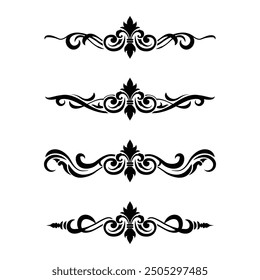 Classic Vintage Baroque Victorian Frames Separator Elements Classic Wedding Invitation