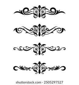 Classic Vintage Baroque Victorian Frames Separator Elements Classic Wedding Invitation