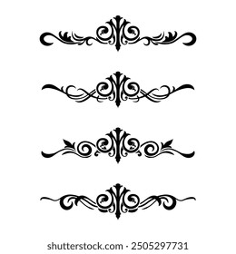 Classic Vintage Baroque Victorian Frames Separator Elements Classic Wedding Invitation