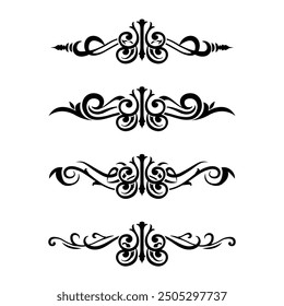 Classic Vintage Baroque Victorian Frames Separator Elements Classic Wedding Invitation