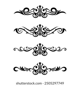 Classic Vintage Baroque Victorian Frames Separator Elements Classic Wedding Invitation