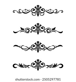 Classic Antiguas Barroco Victoriano Marcos Separador Elementos Invitación de Boda Clásica