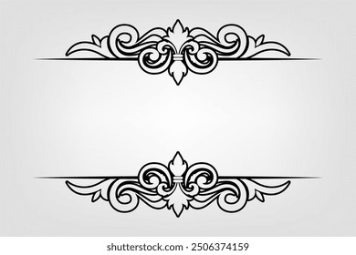 Klassische Vintage Barock viktorianischen Rahmen Trennelemente Klassische Hochzeit Einladung