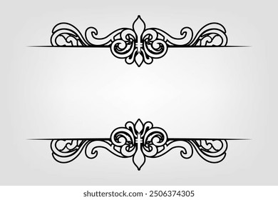 Klassische Vintage Barock viktorianischen Rahmen Trennelemente Klassische Hochzeit Einladung