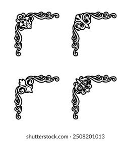 Classic Vintage Baroque Victorian Frames Separator Elements Classic Wedding Invitation