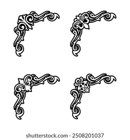 Classic Vintage Baroque Victorian Frames Separator Elements Classic Wedding Invitation