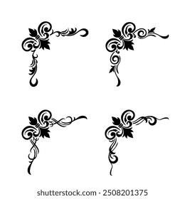 Classic Vintage Baroque Victorian Frames Separator Elements Classic Wedding Invitation