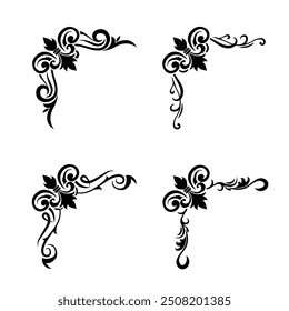 Classic Vintage Baroque Victorian Frames Separator Elements Classic Wedding Invitation
