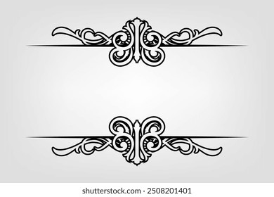 Classic Vintage Baroque Victorian Frames Separator Elements Classic Wedding Invitation