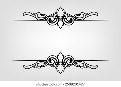 Classic Vintage Baroque Victorian Frames Separator Elements Classic Wedding Invitation