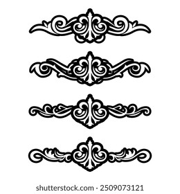 Classic Vintage Baroque Victorian Ornament Frames Separator Elements Classic Wedding Invitation
