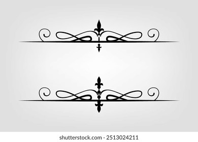 Classic Vintage Baroque Victorian Ornament Frames Separator Elements Classic Wedding Invitation