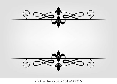 Classic Vintage Baroque Victorian Ornament Frames Separator Elements Classic Wedding Invitation