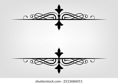 Classic Vintage Baroque Victorian Ornament Frames Separator Elements Classic Wedding Invitation