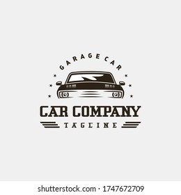 Classic Vintage Car American Auto Emblem Graphic Design Logo Vector Element