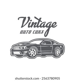 Classic vintage car illustration art graphic