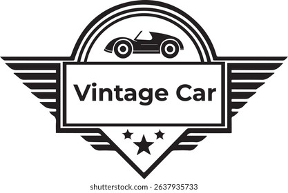 Classic vintage car logo design perfect for automotive businesses and historical events