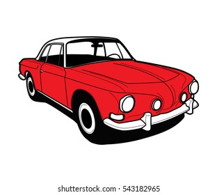 Classic and vintage car vector 