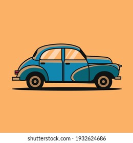 Classic vintage car vector design inspiration. Auto car logo design template. Classic vehicle symbol logotype. A classic car symbol logo. Vintage car simple art logo.