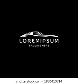 Classic vintage car vector design inspiration. Auto car logo design template. Classic vehicle symbol logotype. A classic car symbol silhouette. Vintage car simple line art logo.