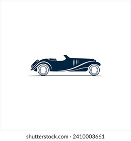 Inspiración clásica de diseño vectorial de coches vintage. Plantilla de diseño de logotipo de auto automático, logotipo de diseño de línea simple de coche vintage.