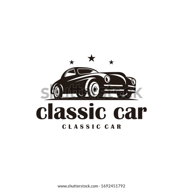 Classic\
vintage car vector design inspiration. Auto car logo design\
template. Classic vehicle symbol logotype. A classic car symbol\
silhouette. Vintage car simple line art\
logo.