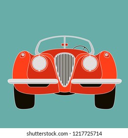 classic vintage car vector illustration front view