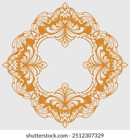 classic vintage carved ornament element design