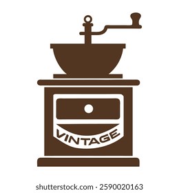 Classic Vintage Coffee Grinder Logo Design.