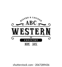 Classic Vintage Country Emblem Typography for Western cafe Restaurant Logo design inspiration