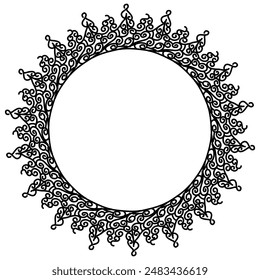 Diseño clásico vintage con marco de círculo negro. Perfecto para Fotos, iconos, logotipos, Anuncios, tarjetas de felicitación, Sitios web, anuncios