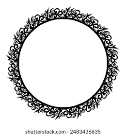 Diseño clásico vintage con marco de círculo negro. Perfecto para Fotos, iconos, logotipos, Anuncios, tarjetas de felicitación, Sitios web, anuncios