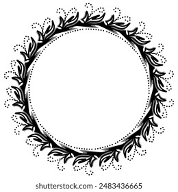 Classic vintage design with black circle frame. Perfect for photos, icons, logos, banners, greeting cards, websites, advertisements