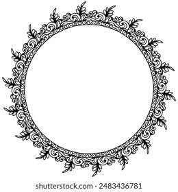 Classic vintage design with black circle frame. Perfect for photos, icons, logos, banners, greeting cards, websites, advertisements