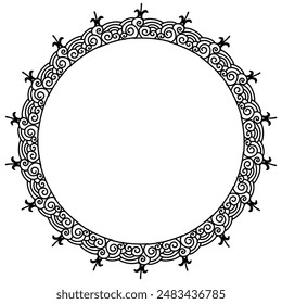 Classic vintage design with black circle frame. Perfect for photos, icons, logos, banners, greeting cards, websites, advertisements