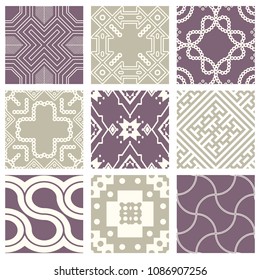 Classic vintage elegant pastel violet seamless abstract pattern, antique oriental design for background image.