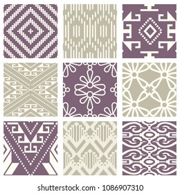 Classic vintage elegant pastel violet seamless abstract pattern, antique oriental design for background image.