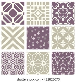 Classic vintage elegant pastel violet seamless abstract pattern 42