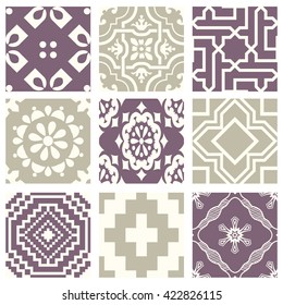 Classic vintage elegant pastel violet seamless abstract pattern 41