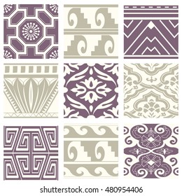 Classic vintage elegant pastel violet seamless abstract pattern 54
